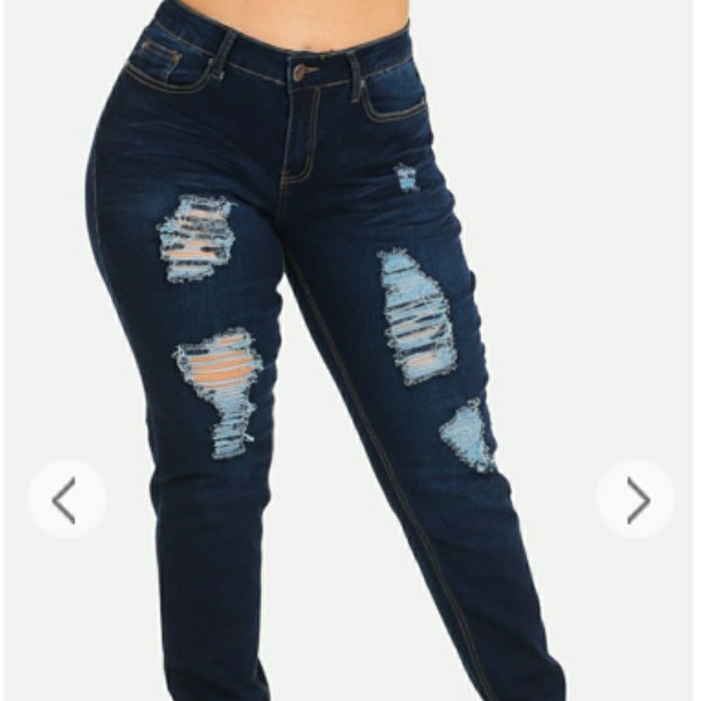 Size 14 Distressed Skinny Jeans